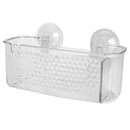 3 of 5:Home Basics Large Cubic Patterned Plastic Shower Caddy with Suction Cups, Clear 