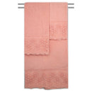 7 of 7:Ensemble de 3 serviettes de bain décoratives en coton brodées florales Florentina 