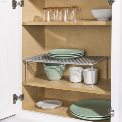1 of 2:Home Basics Medium Heavy Weight Vinyl Coated Steel Helper Shelf, Silver 