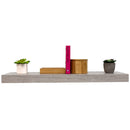 2 of 2:Étagère flottante rectangulaire décorative en bois Home Basics, grise, 59,8 x 23,8 x 3,8 cm 