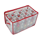 2 of 4:Simplify 112-Count Ornament Organizer in Red 