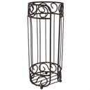 3 of 7:Home Basics Scroll Collection Bath Tissue Reserve Toilet Paper Roll Holder Stand, Bronze 