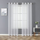 5 of 5:Whittier Stripe Matte Metallic Sheer Grommet Window Panel, 52x84 Inches 