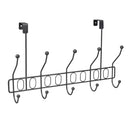1 of 10:Home Basics Unity Over the Door 5 Hook Hanging Rack, Silver 
