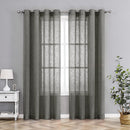3 of 7:Tranquility Faux Canvas Sheer Grommet Window Panel, 54x84 Inches 