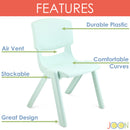 2 of 8:JOON Stackable Plastic Kids Learning Chairs, Mint Green, 20.5x12.75X11 Inches, 2-Pack (Pack of 2) 