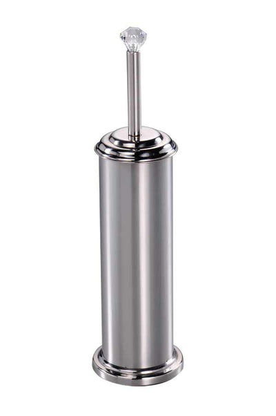 1 of 4:Home Basics Stainless Steel Toilet Brush Holder with Diamond Top 
