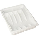 2 of 5:Rubbermaid Adjustable Plastic Cutlery Tray, White, 11.5-19 Inches 