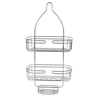 4 of 7:Home Basics Jumbo Shower Caddy, Chrome 