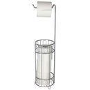 1 of 5:Home Basics Unity - Soporte dispensador de papel higiénico independiente, color plateado 