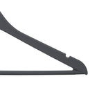 3 of 3:Home Basics Non-Slip Space-Saving Rubberized Plastic Hangers, Charcoal 