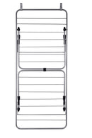 3 of 6:Home Basics Steel Over the Door Towel Dryer Rack, Grey 