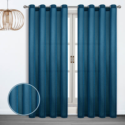 2 of 12:Lamis Metallic Shimmer Grommet Window Panel, 54x90 Inches 