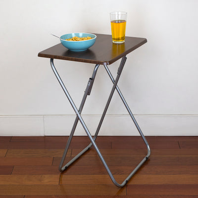 5 of 7:Home Basics Multi-Purpose Foldable Table, Cherry 