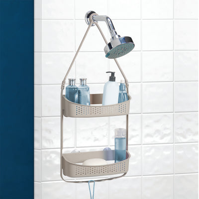 3 of 4:Carrito de ducha convertible de 2 vías Bath Bliss en color topo 