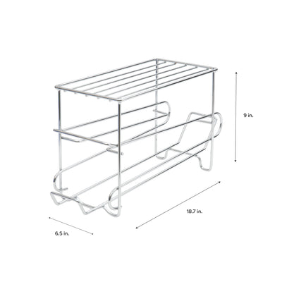 4 of 4:Neu Home 12 Can Organizer Rack in Chrome Dimensions: 6.50
