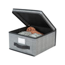 4 of 4:Boîte de rangement moyenne Simplify en gris 