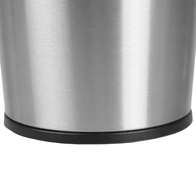 3 of 4:Poubelle Home Basics en acier inoxydable à couvercle ouvert de 8 litres (9,5