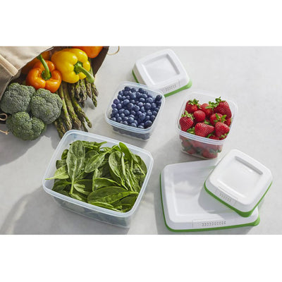 5 of 5:Contenants de conservation Rubbermaid FreshWorks pour produits alimentaires, 4,6, 7,2 et 18,1 tasses, paquet de 3 