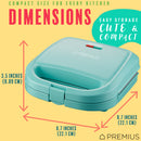 6 of 18:Machine à sandwich double tranche antiadhésive en céramique PREMIUS, moule de 8,25 x 4,75 pouces 