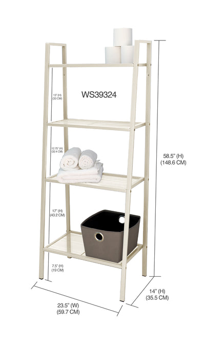 2 of 3:Home Basics Estante de metal mediano de 4 niveles, (24