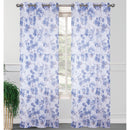 6 of 6:Paquete de 2 paneles de ventana con ojales transparentes florales Megan, 2-38x84 pulgadas 