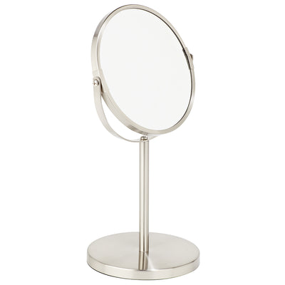 1 of 2:Home Details 7in Dual Sided 5X Magnification Vanity Mirror in Satin 