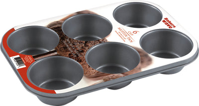 2 of 12:Home Basics Non-Stick 6 Cup Muffin Pan 