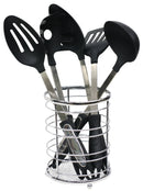 2 of 7:Home Basics Chrome Plated Steel Cutlery Holder 