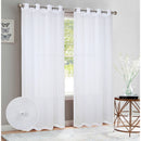 5 of 6:Bali 2-Pack Sheer Grommet Window Panels with Pearls, 76x95 Inches 