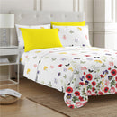 15 of 28:PREMIUS Butterfly Soft Wrinkle-Free Microfiber Sheet Set, White-Multi 