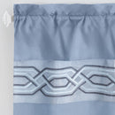 35 of 40:Paige Embroidered Kitchen Curtain and Valance Set, Tiers 55x36, Valance 55x13 Inches 