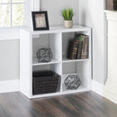 2 of 3:Étagère de rangement en bois à 4 cubes ouverts Home Basics, blanche 