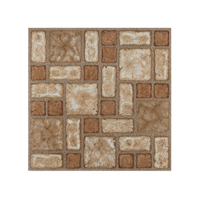 1 of 2:Portfolio 12x12 2.0mm Self Adhesive Vinyl Floor Tile - Cobble Mosaic - 9 Tiles/9 sq. ft. 