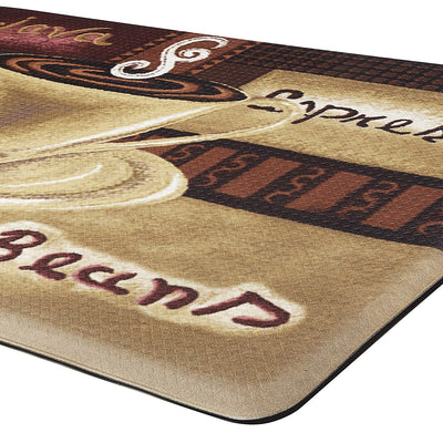 5 of 6:Achim Coffee Decorative Anti-Fatigue Floor Mat, Brown, 18x30 Inches 