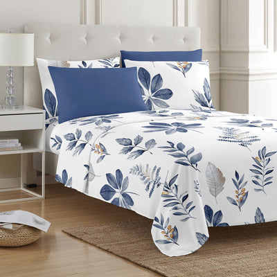 3 of 4:PREMIUS 4-6 Piece Printed Wrinkle-Free Sheet Set, Spruce 