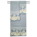 2 of 7:Ensemble de 3 serviettes de bain décoratives en coton brodé floral Jules 