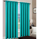 1 of 2:Leah Jacquard Textured Window Panel and Valance Treatments, Aqua 