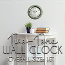 2 of 2:PREMIUS Two-Tone Round Layered Analog Wall Clock, Green, 10 Inches 