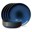 1 of 4:Corelle Stoneware 8 Piece Dinnerware Set,  Reactive Glazes, Service for 4, Navy 