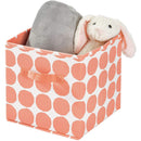 1 of 3:iDesign Dot Fabric Storage Cube Bin with Handles, Coral, 10.5x10.5x11 Inches 