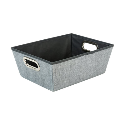1 of 4:Simplify Medium Herringbone Grommet Shelf Tote in Grey 