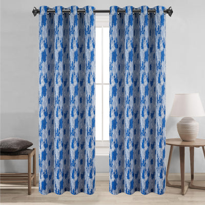 4 of 6:Rossi Jacquard Plaster Texture Grommet Window Curtain Panel, 54x90 Inches 