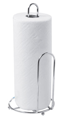 1 of 6:Home Basics Chrome Collection Free Standing Paper Towel Holder with Easy-Tear Arm, 