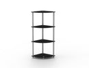 1 of 1:Home Basics 4  Tier Wood Corner Shelf, Black 