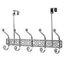 1 of 6:Home Basics 5 Dual Hook Chrome Plated Steel Over the Door Hanging Rack 