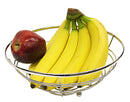 1 of 3:Home Basics Chrome Plated Steel Flat Wire Fruit Bowl 