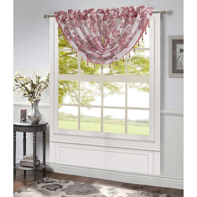 2 of 8:Evie Sheer Classic Floral Printed Window Panel and Valance Treatments, All Sold Separately 
