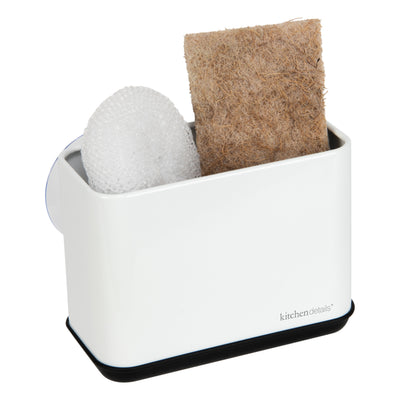 3 of 4:Kitchen Details Suction Sink Caddy in White 