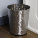 4 of 4:Home Basics Diamond Open Top 8 Lt Stainless Steel Waste Bin, (9.5